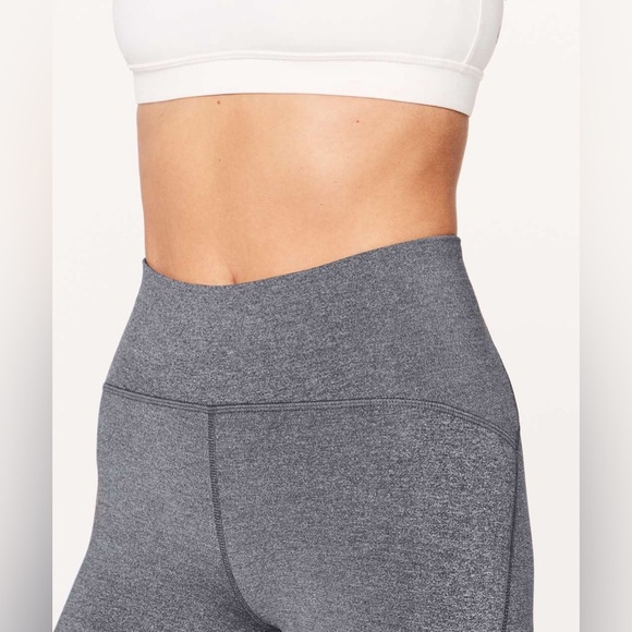 Lululemon Train Times Crop 17" in Heathered Black Size 6 - Picture 7 of 10